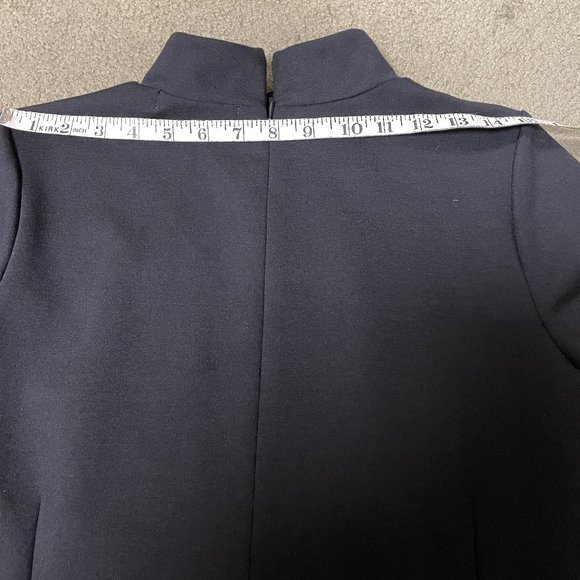 Liz Claiborne Petite High-Neck Cap-Sleeve Black Dress - Picture 12 of 14